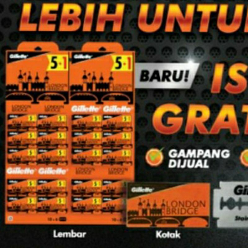 silet london bridge baru isi 120 keping original ecer grosir