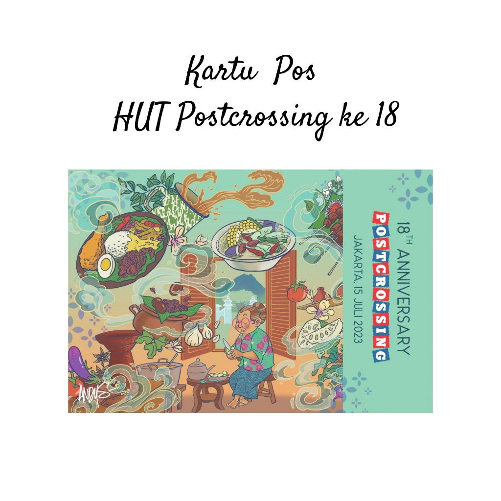

MC- Kartu pos kartupos HUT Postcrossing ke 18 Birthday Anniversary