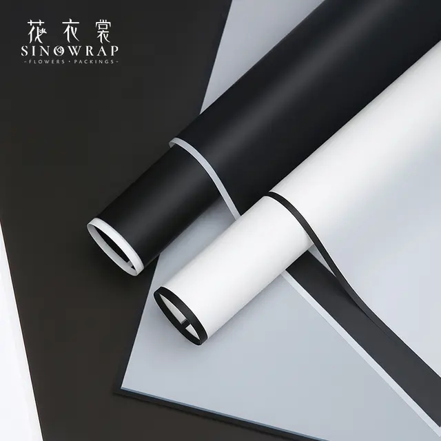 

(1 pcs) Flower wrapping paper Monochrome cellophane florist kertas bunga buket