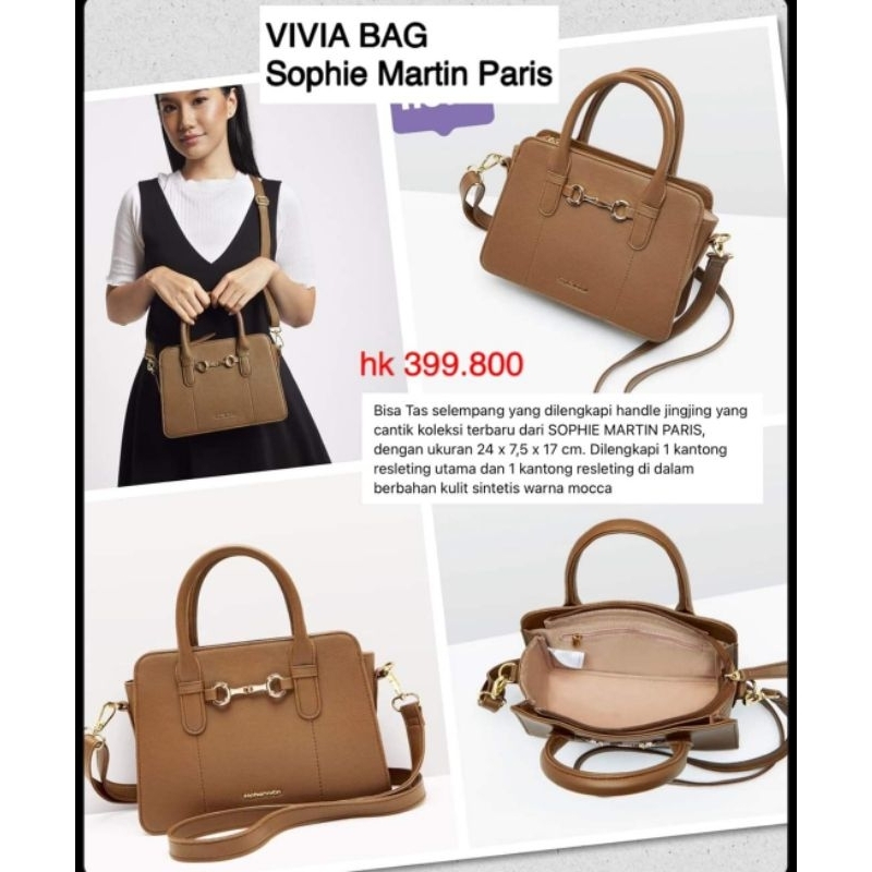 TAS JINJING WANITA VIVIA BAG SOPHIE MARTIN SHOPIE PARIS TERBARU 2023 PROMO