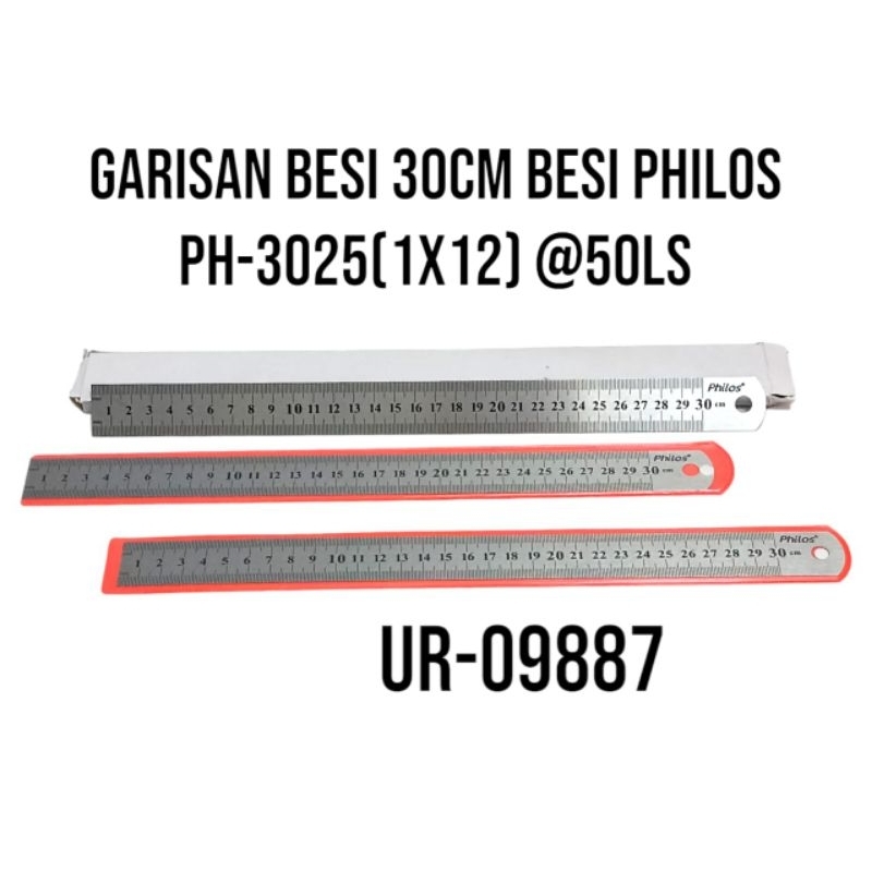 

PENGGARIS / GARISAN BESI / ROLL BESI 30 CM POLOS