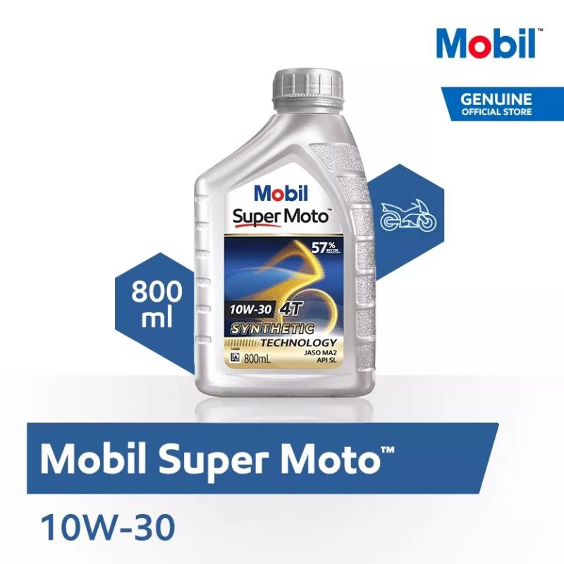 Oli Mobil Super Moto 10W-30 0.8liter