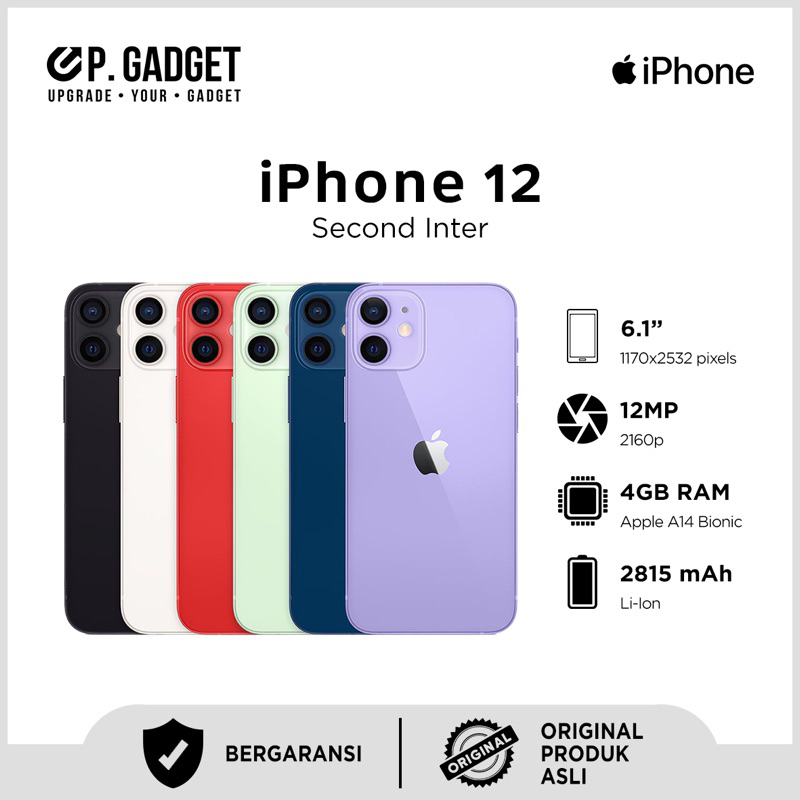 IPHONE 12 - 64GB &amp; 128GB &amp; 256GB ( SECOND ) PONTIANAK