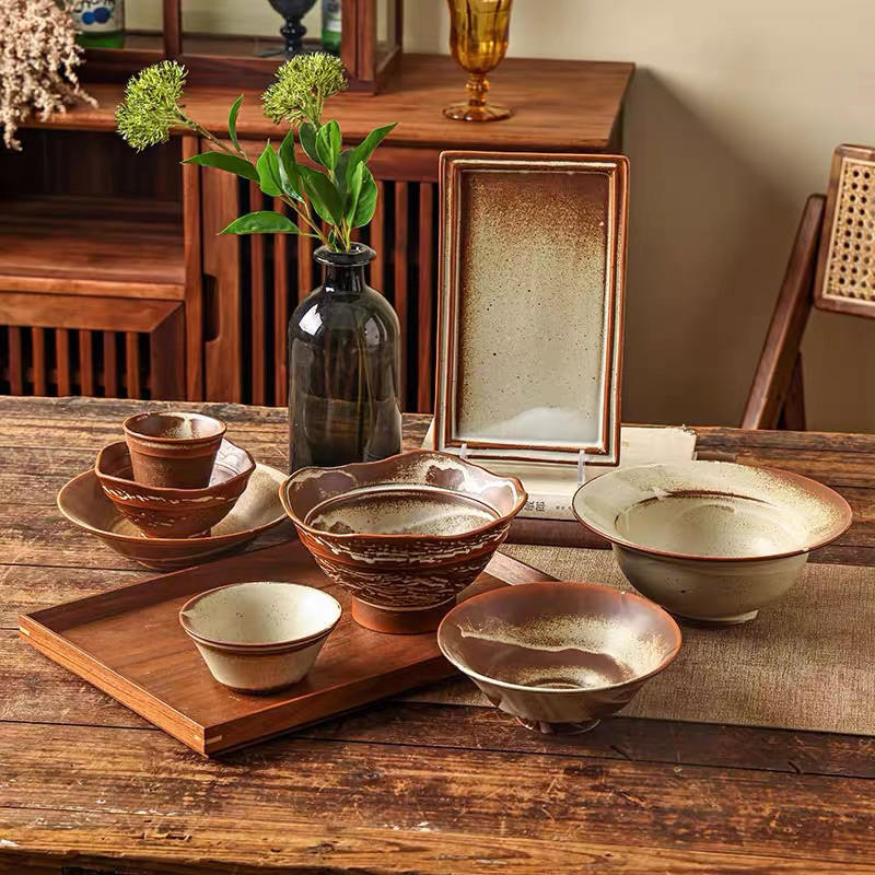 Japanese Vintage Ceramic Tableware Set