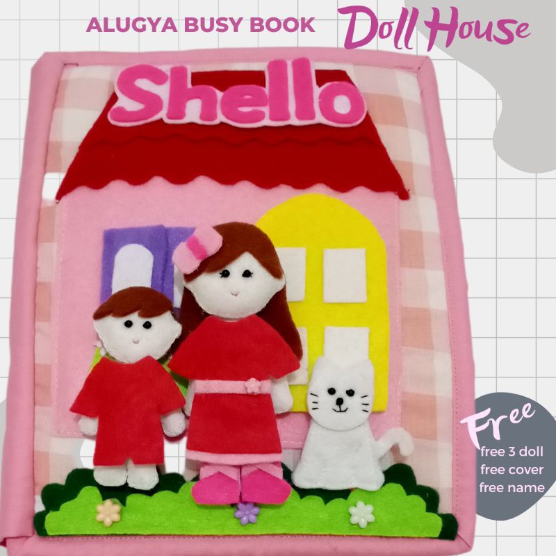 Busybook Doll House/ Quite book / soft book/ activity book bahan flanel