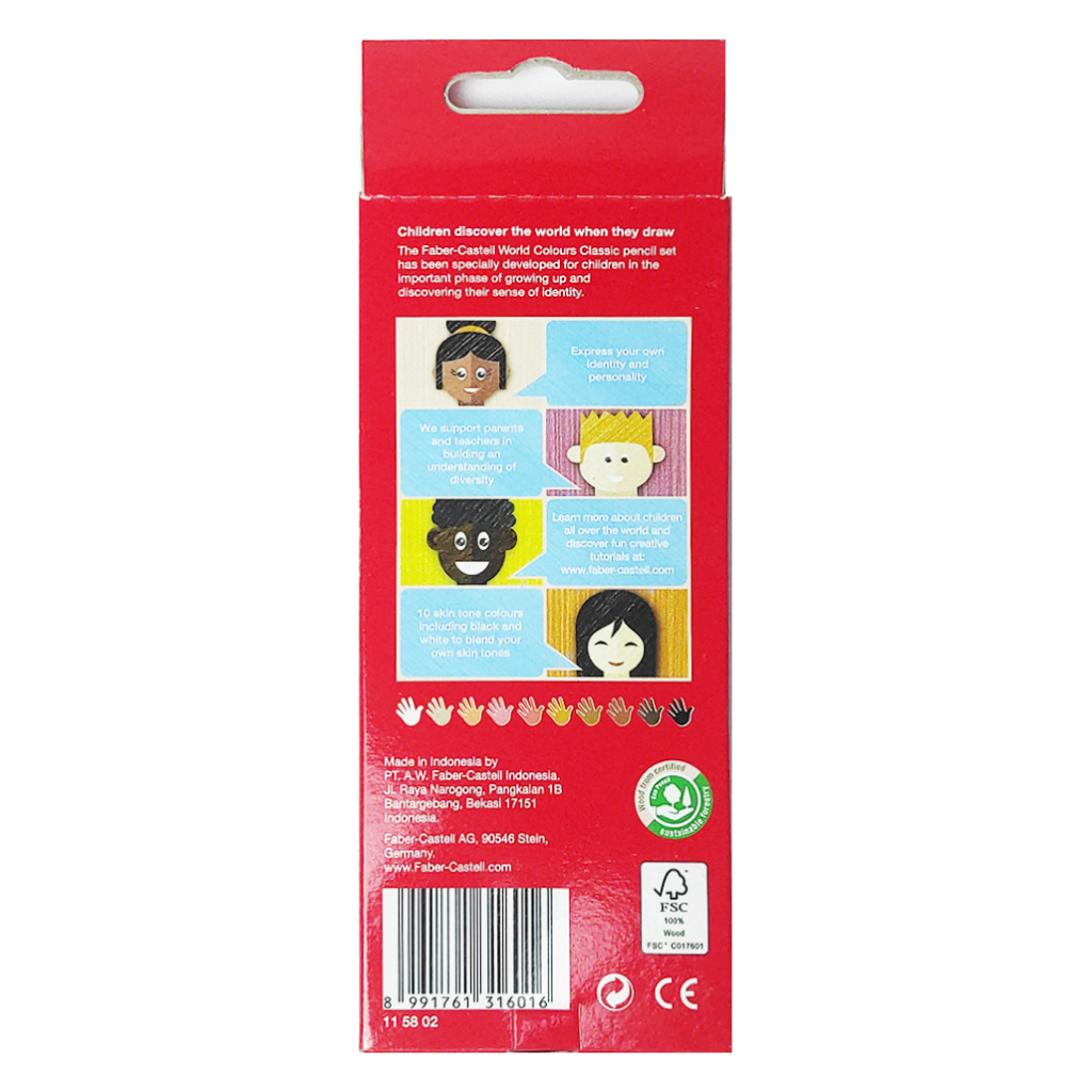 

RK Pensil Warna Faber Castell World Colours 10 Warna / World Colours Classic Colour Pencil Skin Tone