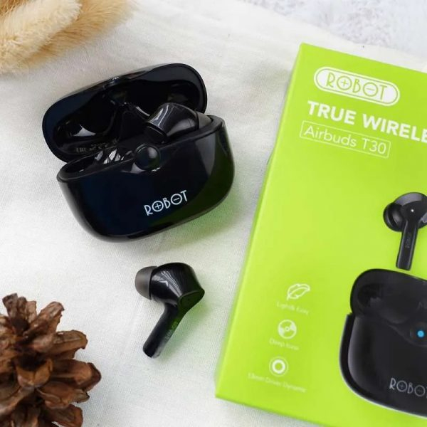 Robot TWS Wireless Earphone Airbuds T30 PLUS Original BT 5.3 True Wireless Headset Bluetooth Earbuds