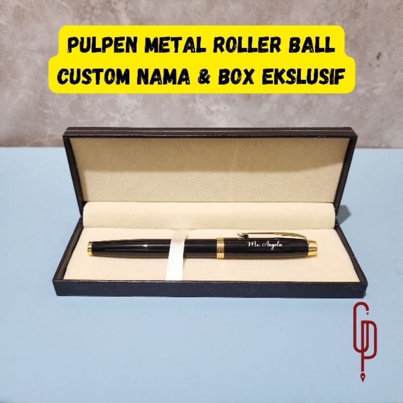 

Pulpen Metal Model Parker IM Roller Ball Free Custom Nama dan Box