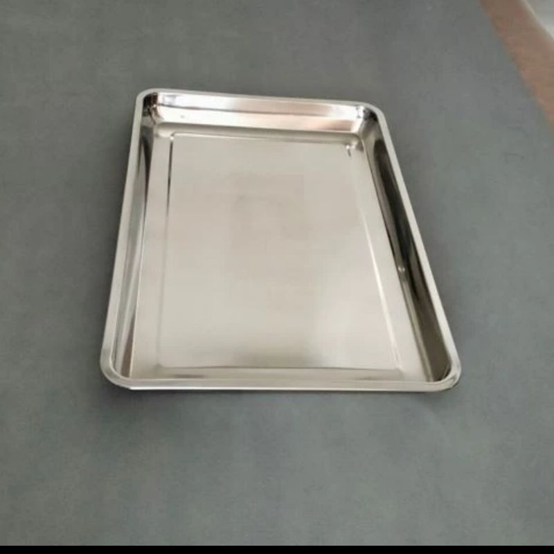 Nampan stainless steel 60×40×7 cm Tebal / Nampan Baki persegi 60×40×5 stainless tebal
