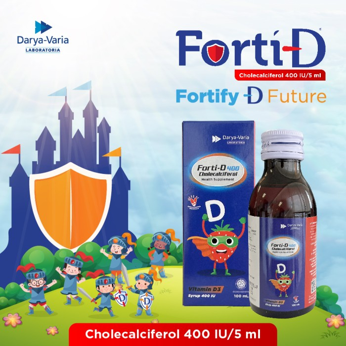SUPLEMEN FORTI-D SYRUP 400 IU 100 ml (VITAMIN D3 UNTUK ANAK)
