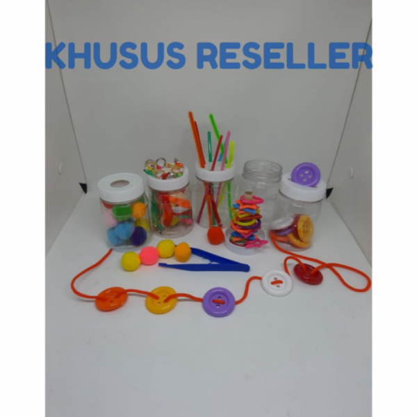 

/ montessori Reseller Jual Diskon Busy 5in1 jar mainan