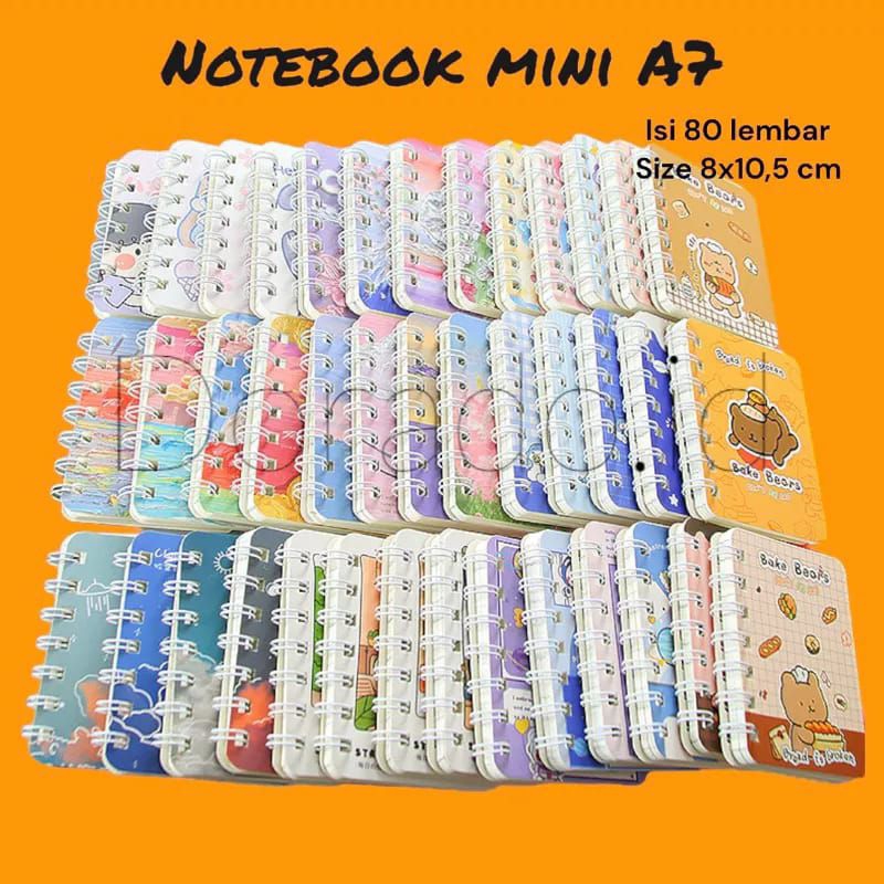 

⭐DIERS⭐Buku / Notebook Mini Ring A7 Motif / Buku Catatan Mini