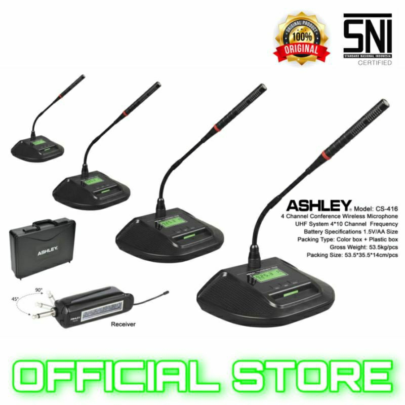 mic wireless conference original ashley cs 416 mic wireless 4 mic meja