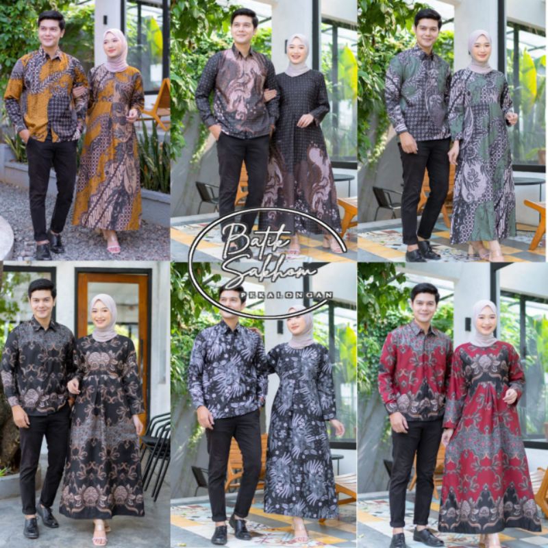 Batik Couple Pasangan Modern / Batik Couple / Baju Batik Pasangan Modern Kekinian 2023