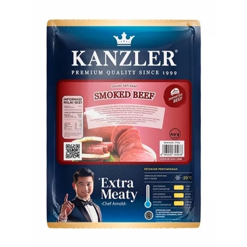 

Kanzler Smoked Beef 250gr Daging Sapi Asap