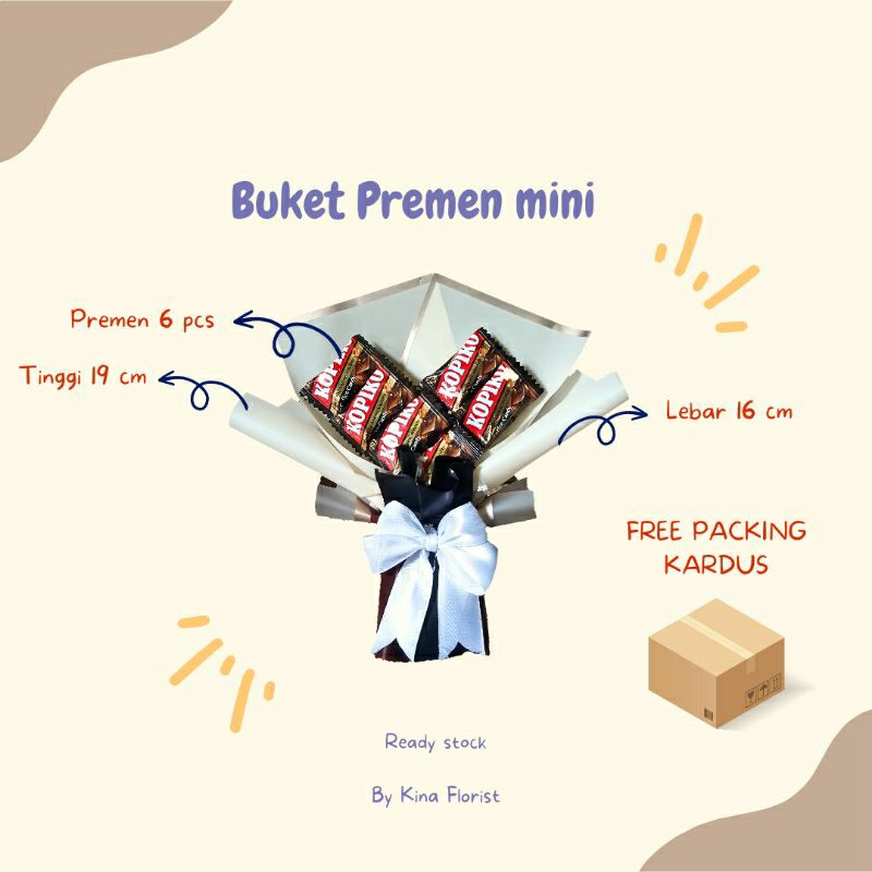 

Buket premen / buket mini / buket snack / souvenir buket mini / hampres ulang tahun