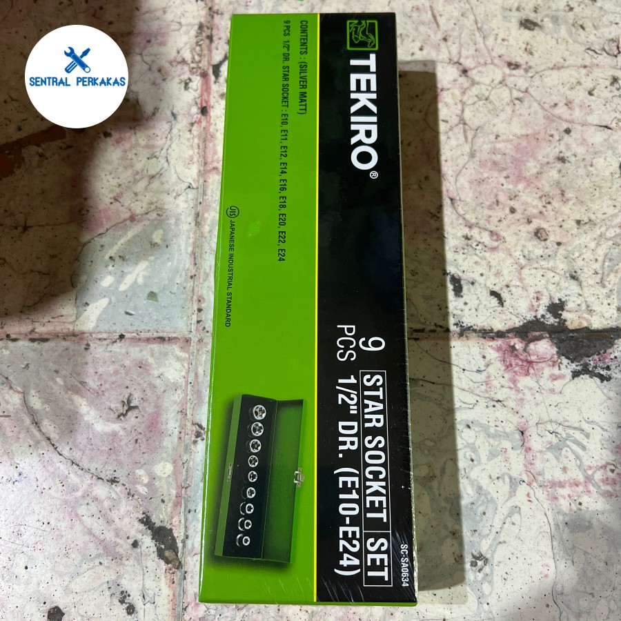 Star Socket Set / Kunci Sok Bintang 1/2" Set 9pcs Tekiro