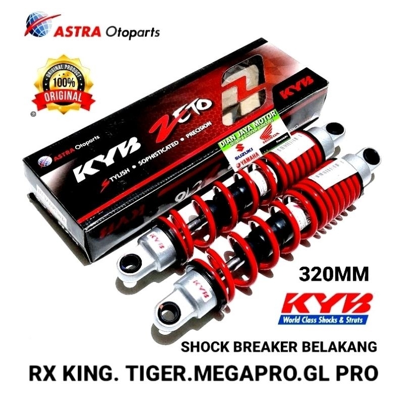 SHOCK BREAKER BELAKANG KYOS-ZT5020RZ KYB KAYABA ZETO 320 mm  RXK RX KING TIGER MEGAPRO GLPRO GL PRO 