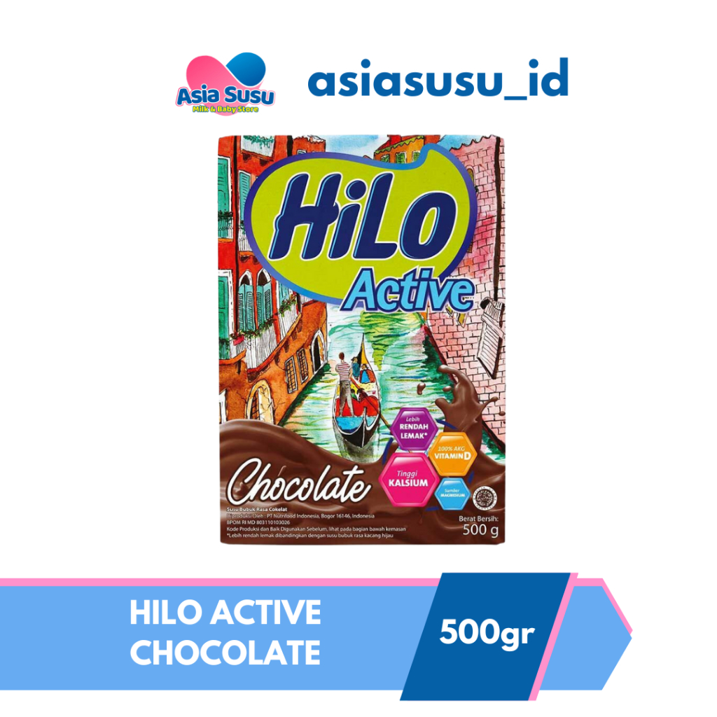 

HILO ACTIVE VANILLA / COKLAT 500GR Susu Tinggi Kalsium Rendah Lemak