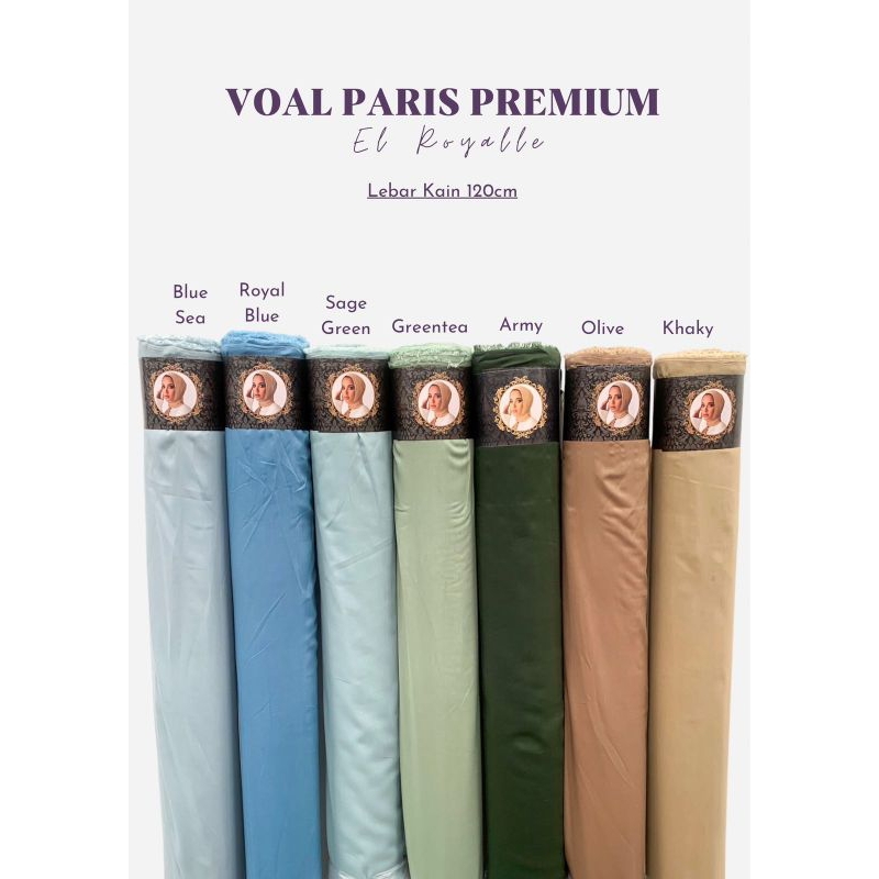 KAIN VOAL PARIS / PARIS PREMIUM / BAHAN HIJAB / SQUARE / SEGI EMPAT