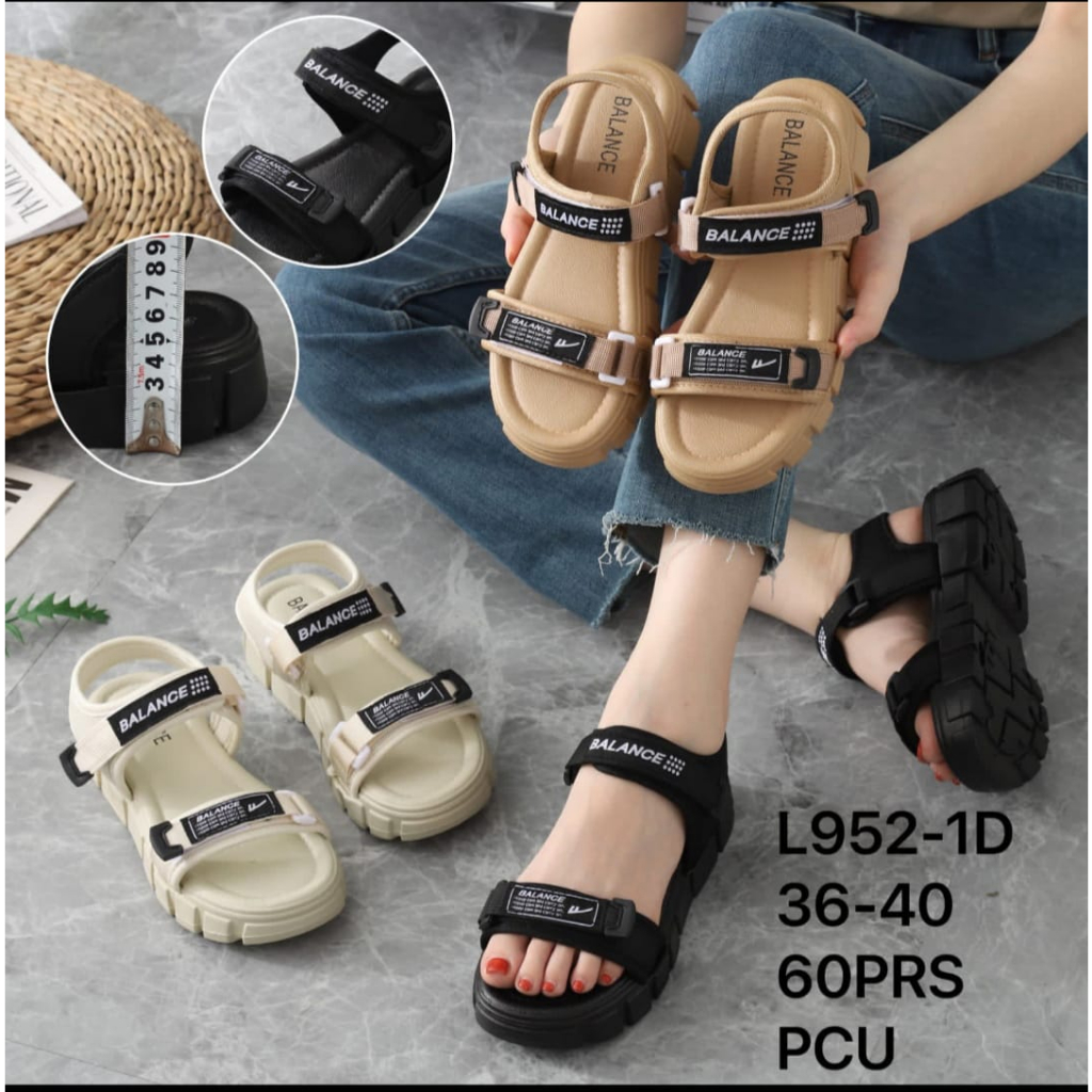 Sandal Sepatu Wanita Tali Import Sandal Gunung Wanita Trendy Sepatu Wanita Kekinian L952-1D