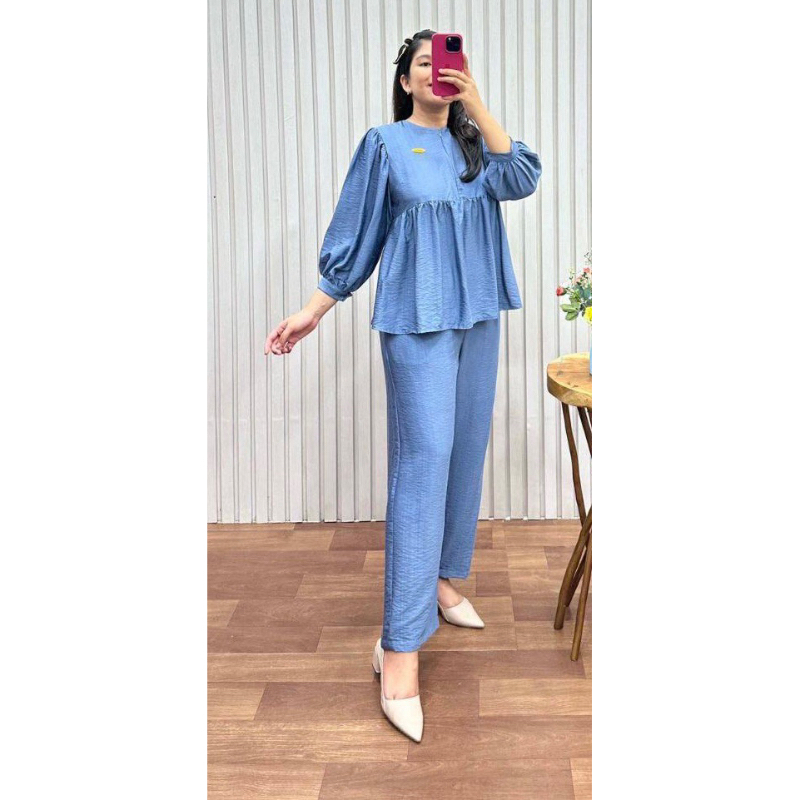 Donita One Set Linen - Setelan Wanita Linen Premium