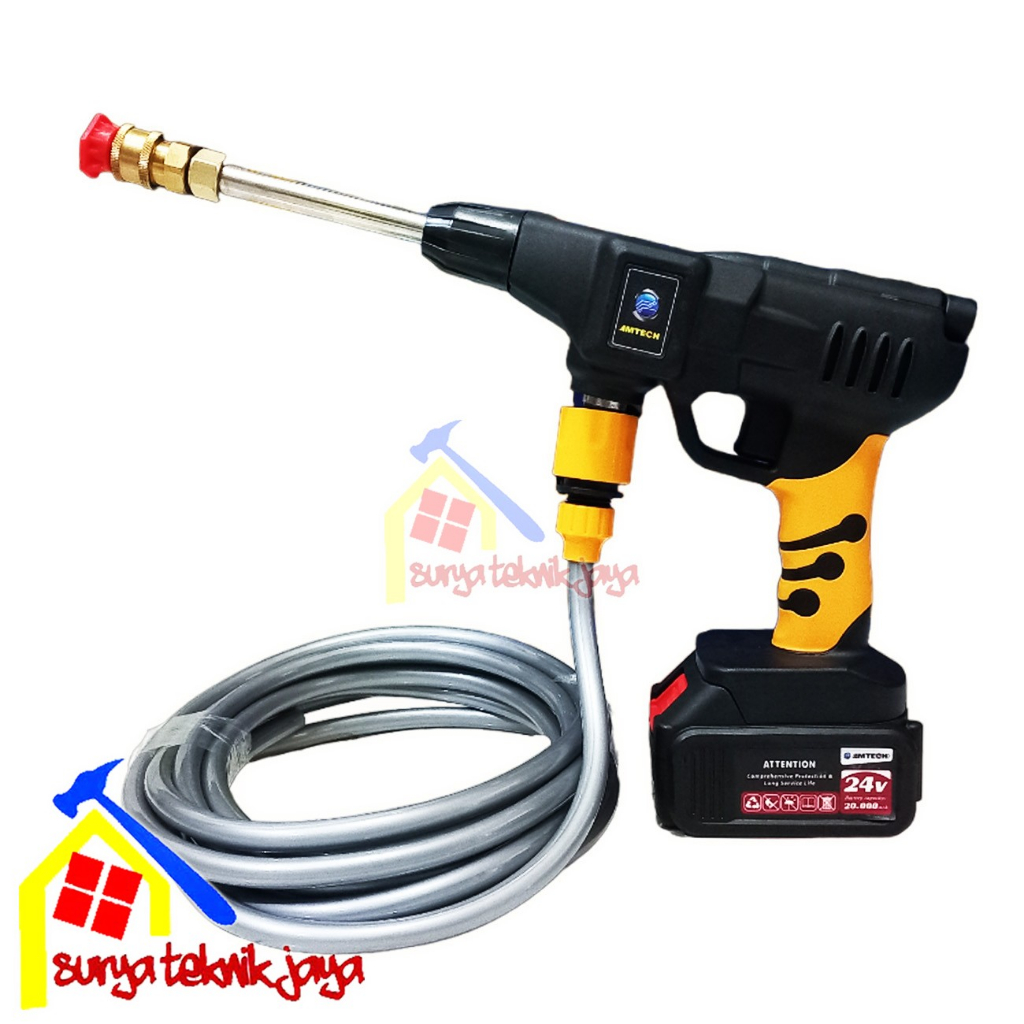 [cuci gudang] Amtech Cordless Jet Cleaner 24V VT31013 | Alat Semprot Air Portable Battery Rechargeab