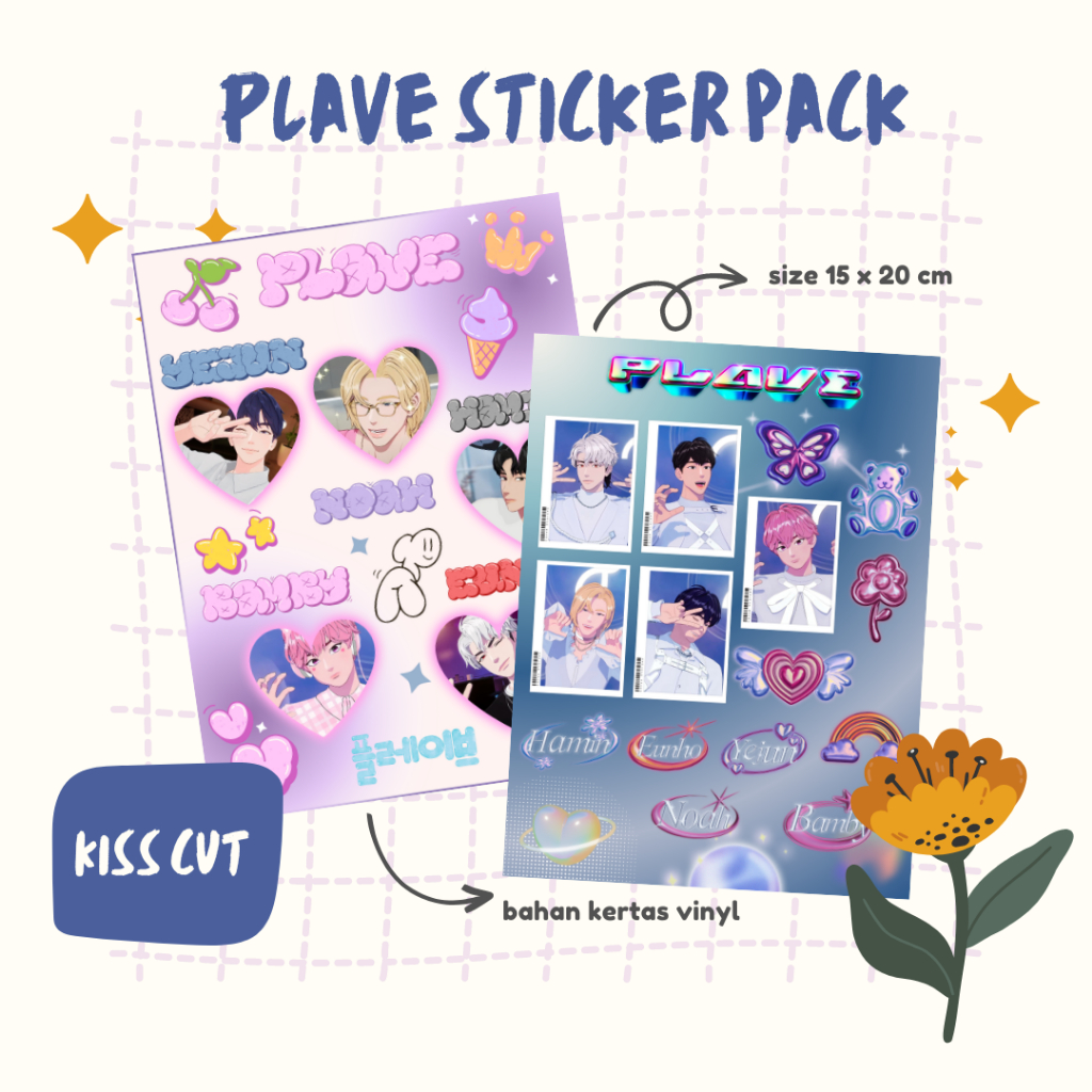 

PLAVE KPOP CUTE STICKER PACK SET WALL DECO DIY STIKER FREEBIES