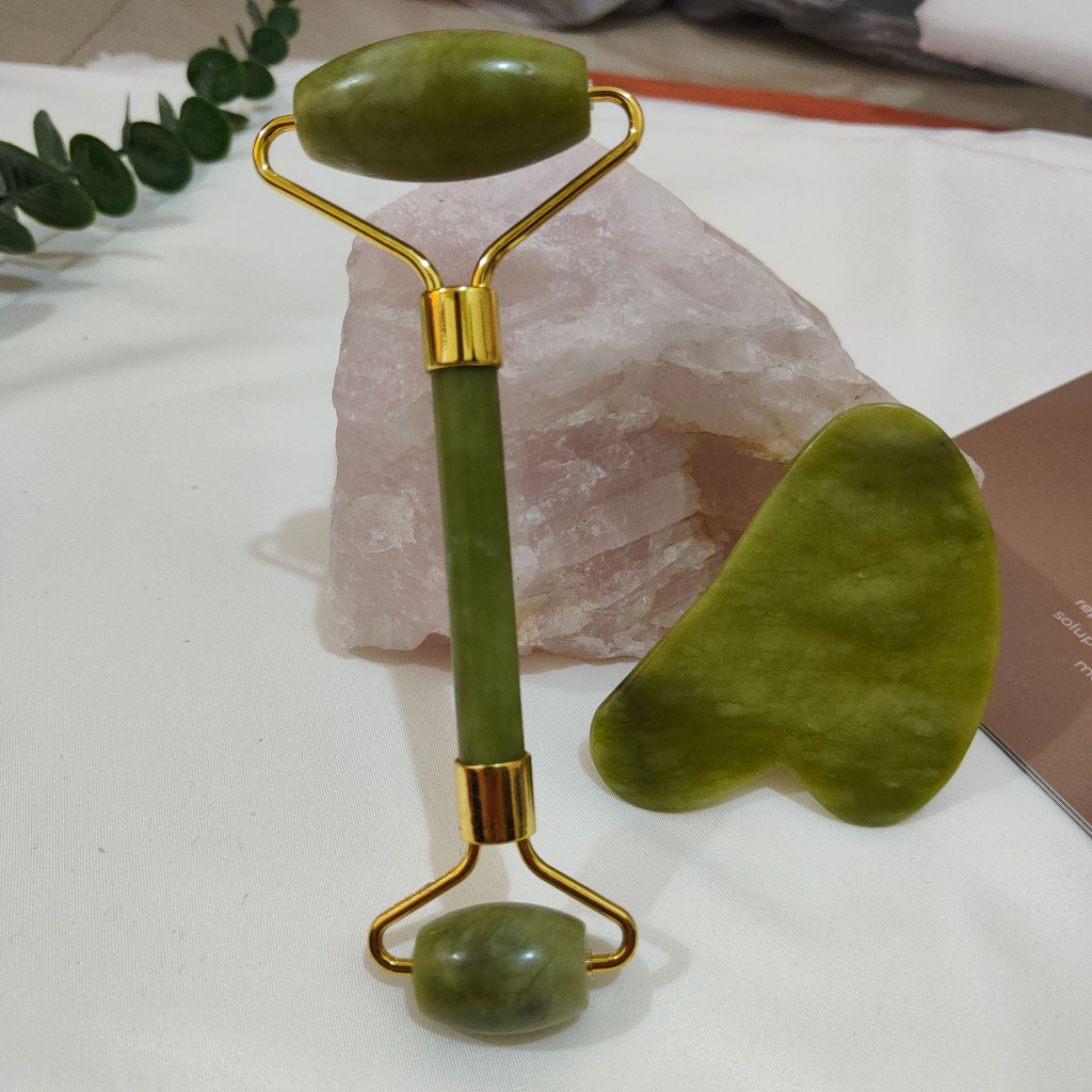 27HH Face Roller Pemijat Wajah / Roller Facial Massage / Batu Giok Kesehatan-5