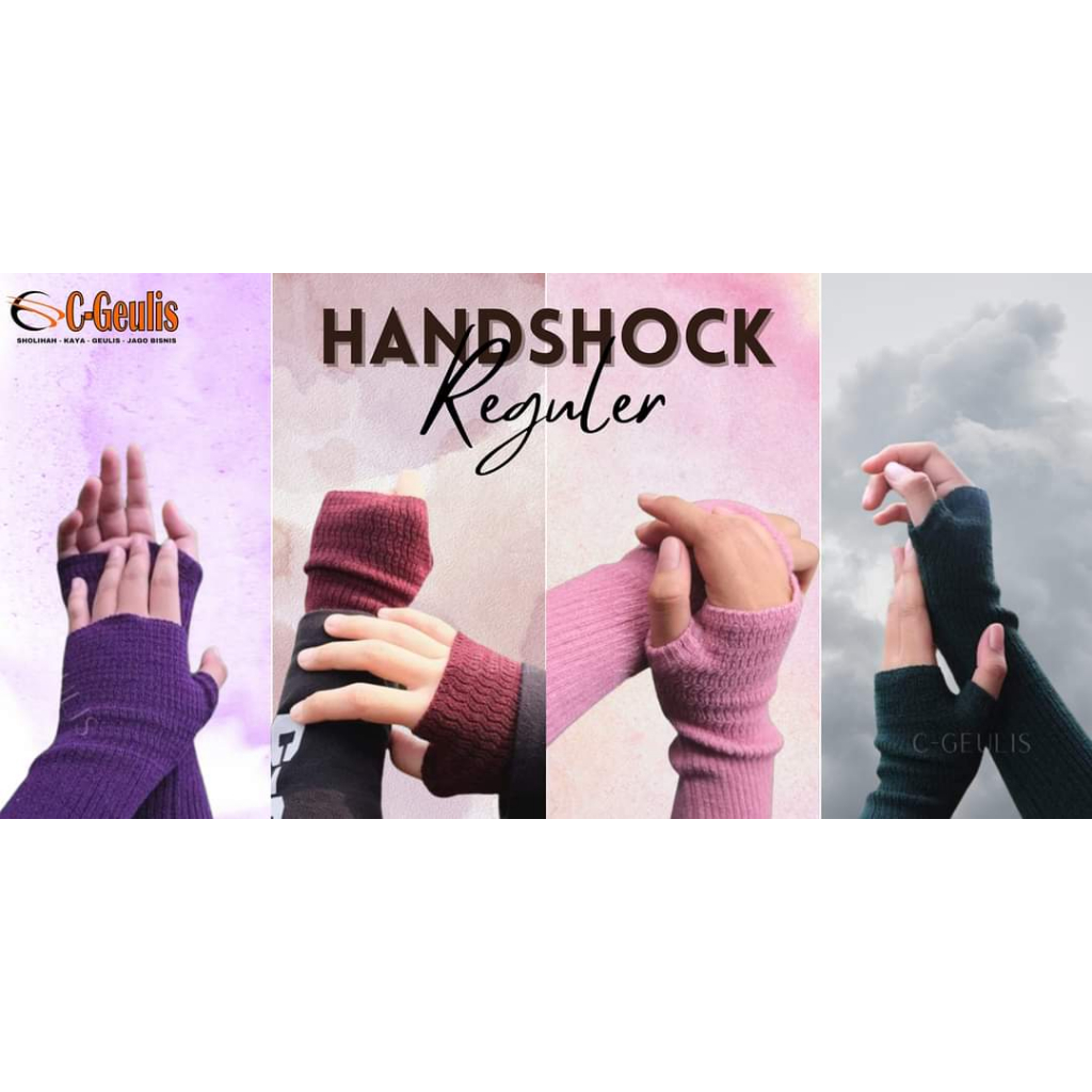 Handsock C Geulis Wanita Sarung Tangan Wanita Handsock Muslimah Handsock  Rajut Handsock Jempol Hand