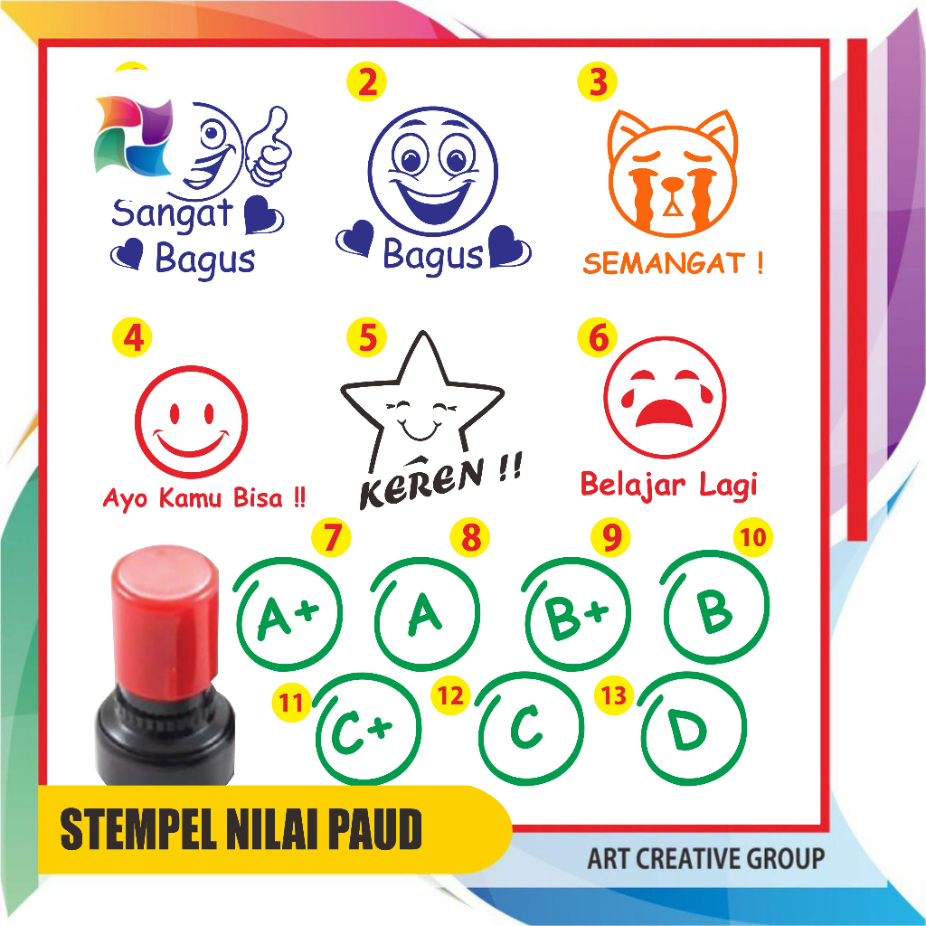 

Stempel Nilai Reward Stempel Reward PAUD / TK / SD /KOBER/ BIMBEL/DLL