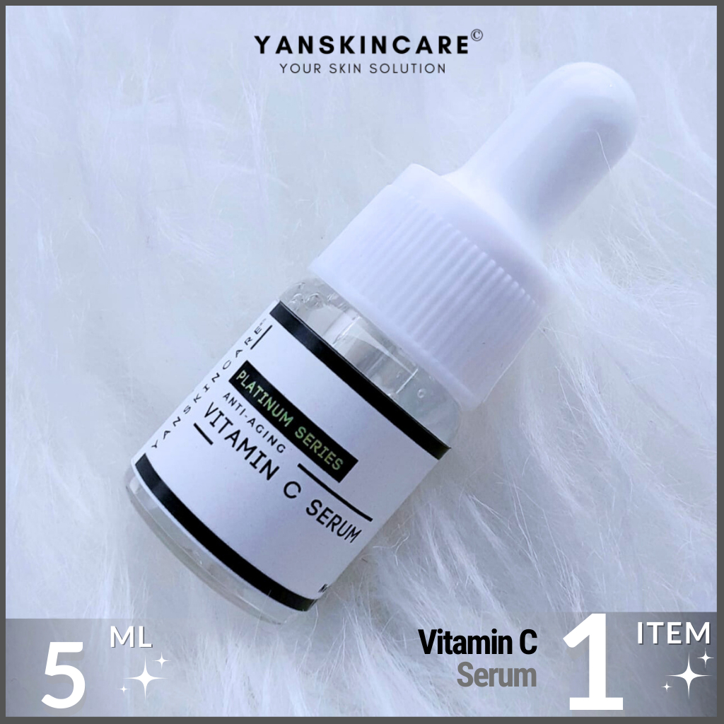 VITAMIN C SERUM 5 ML SERUM ANTI AGING ANTIOKSIDAN DAN WHITENING SKINCARE PLATINUM SERIES YANSKINCARE