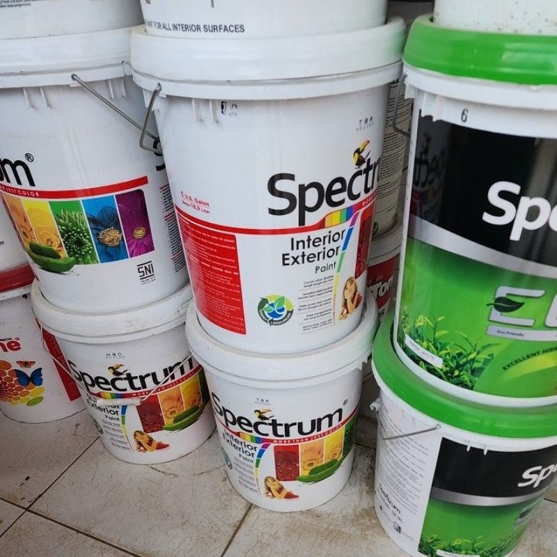 cat interior exterior spectrum putih premium pail 18.9L 25kg