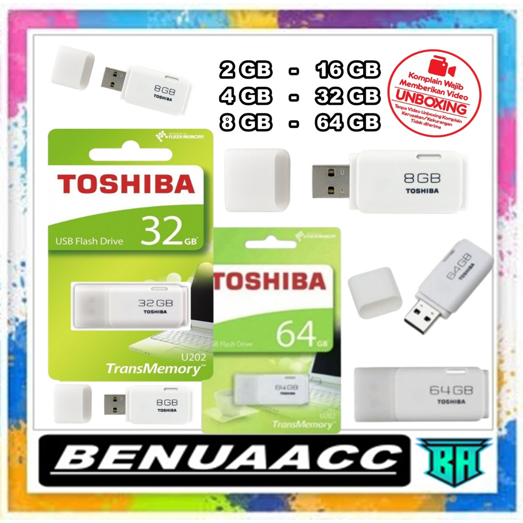 (ba) FD / FlashDisk Toshiba 2GB 4GB 8GB 16GB 32GB 64GB