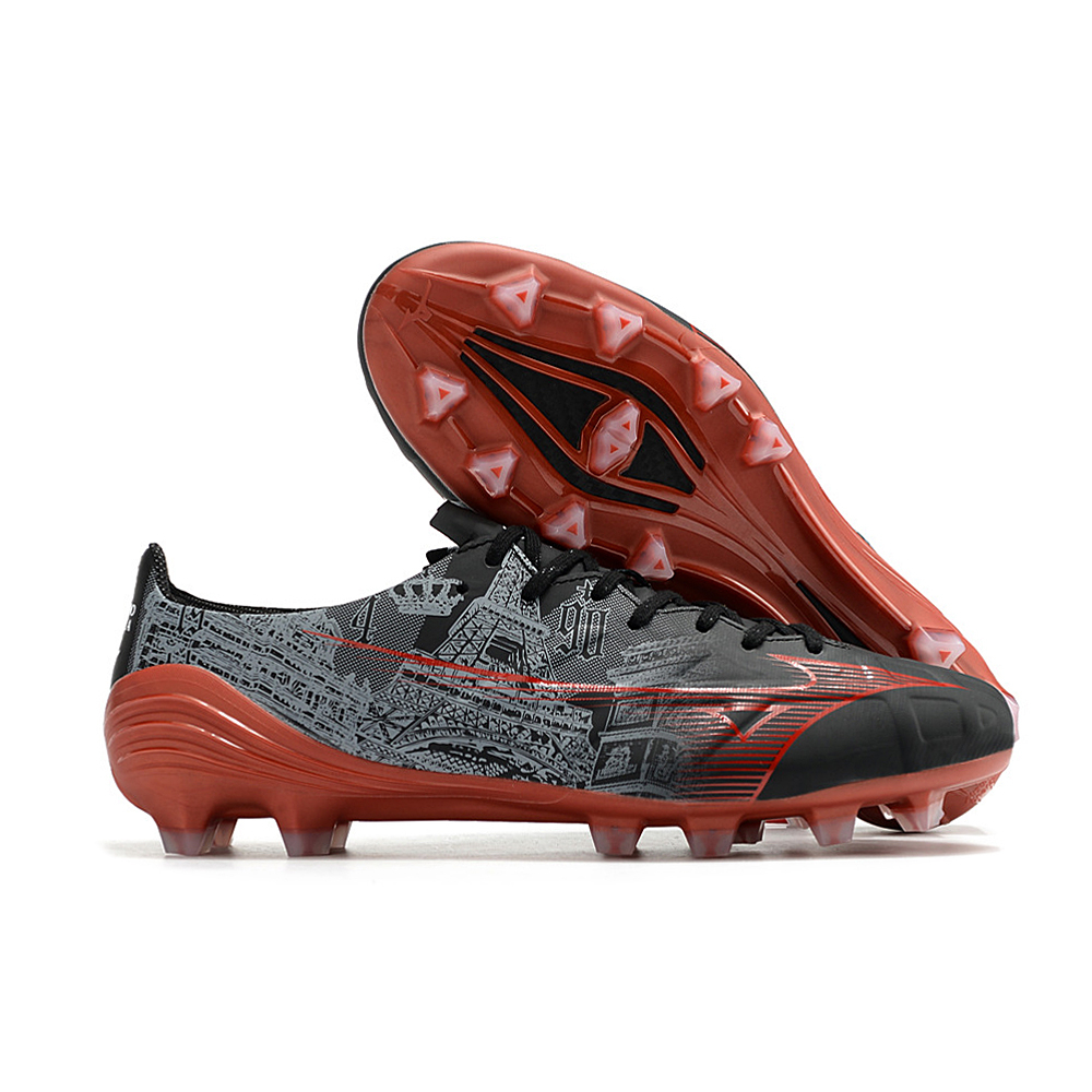 SEPATU BOLA MIZUNO ALPHA ELITE JAPAN SR4 BLACK RED FG
