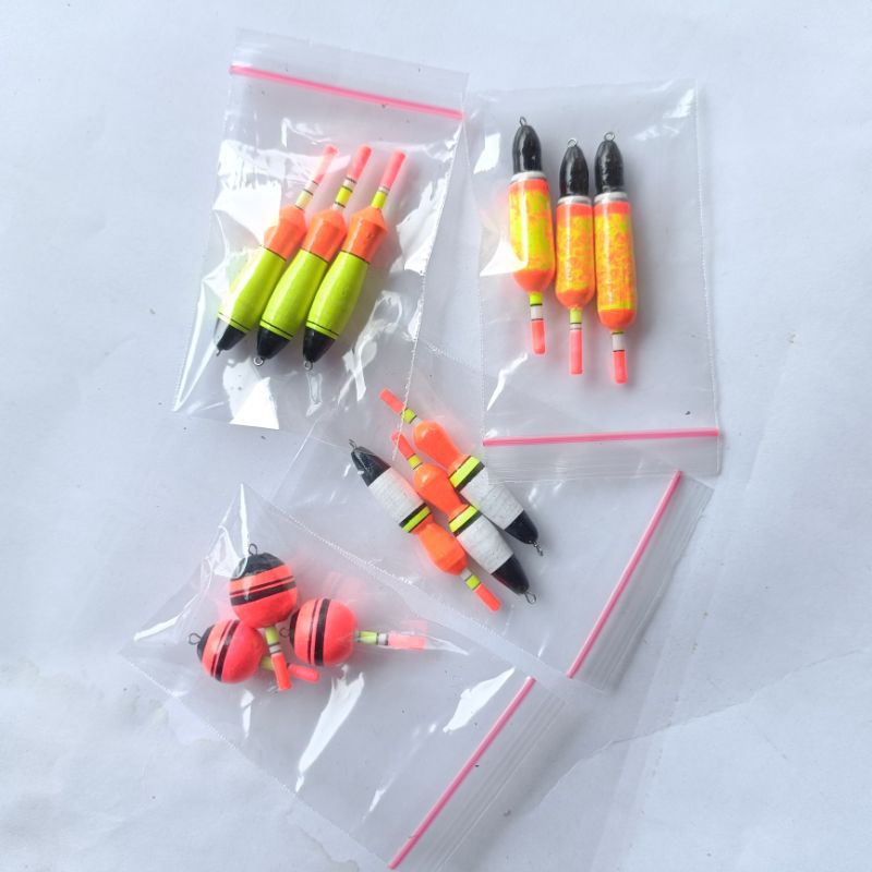 Pelampung pancing pelampung kayu - pelampung bulat - pelampung panjang - 1pack isi 3pcs