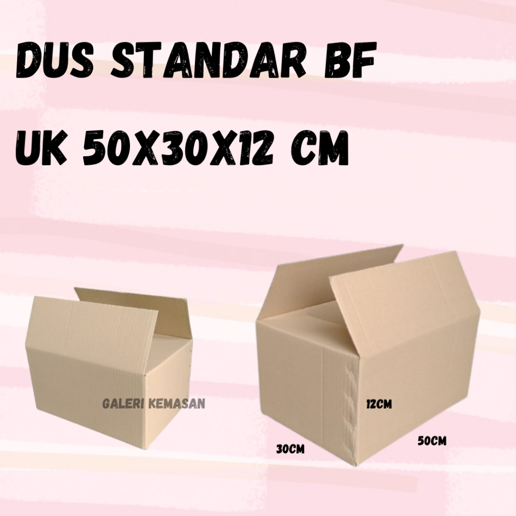 

DUS/BOX KEMASAN BFLUTE UK 50X30X12 POLOS (Min pembelian 5pcs)