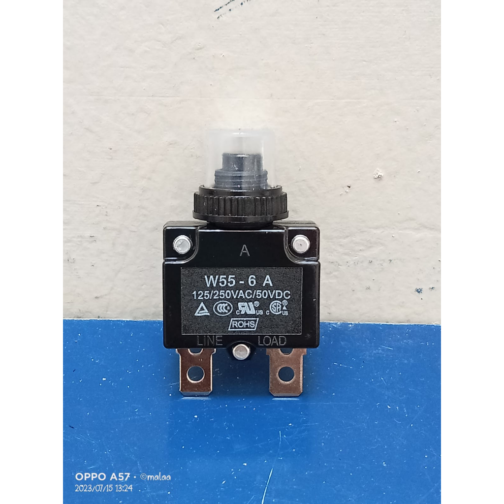 overload pompa air satelit (protector switch / circuit breaker) 6a 6 A switch protector overload 6a 