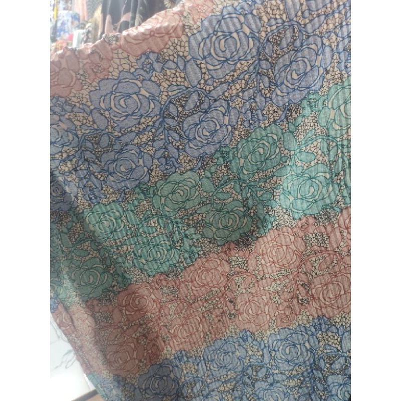 Bahan kain meteran Plisket motif Sc540Mdr harga per 0,5 meter