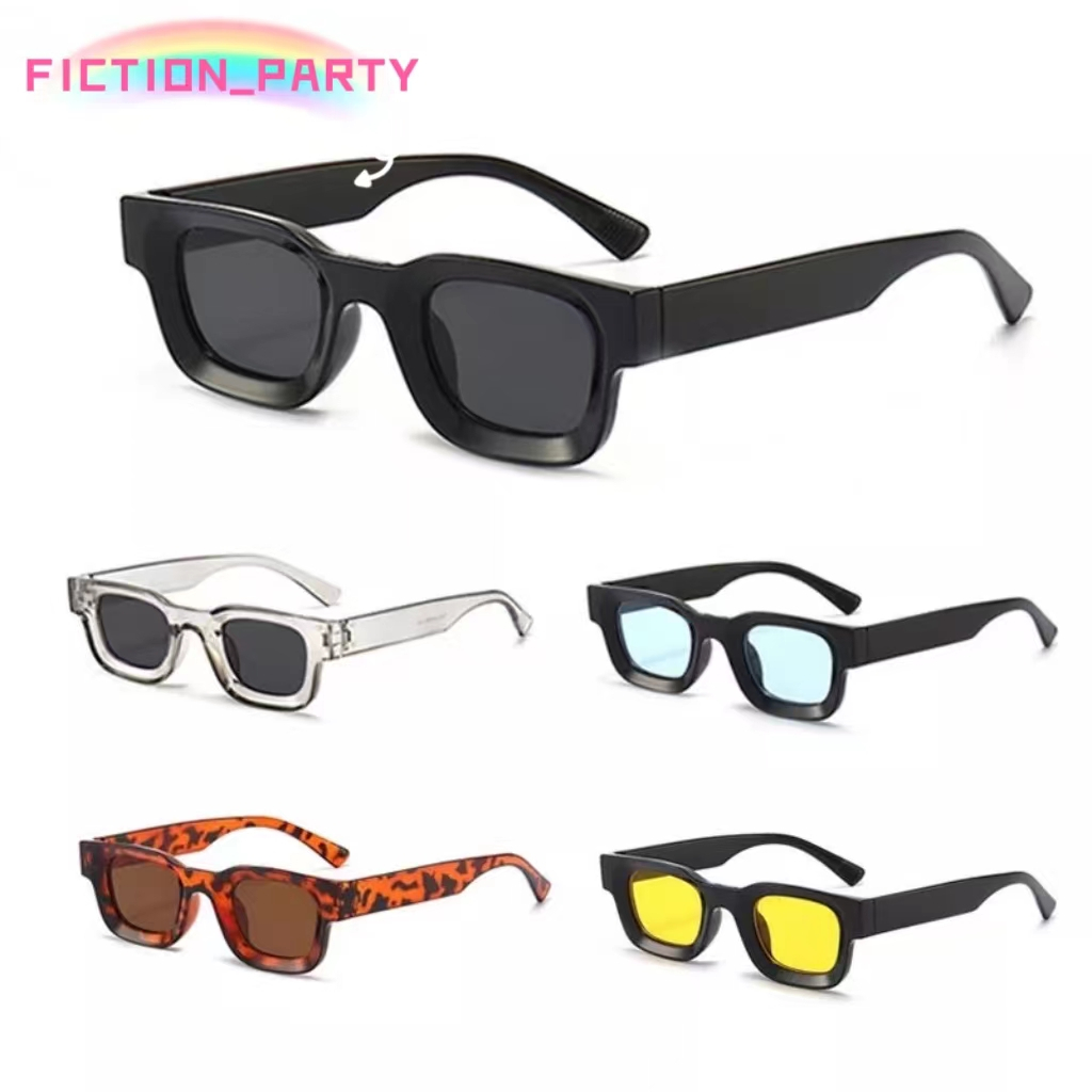 Kacamata Frame Tebal Skinny Hitam Persegi Panjang  Gaya Vintage Retro Untuk Wanita Dan Pria kaca mat