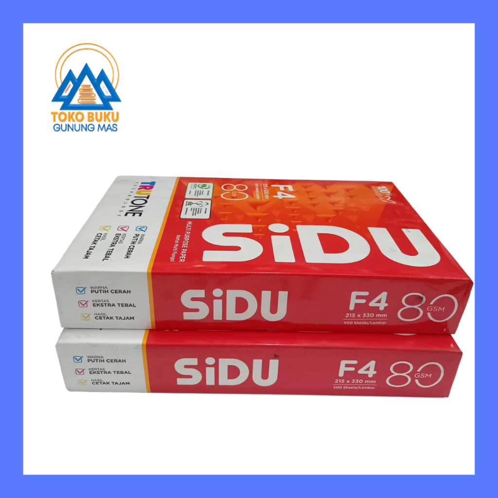 

KERTAS HVS SIDU F4 80 GSM