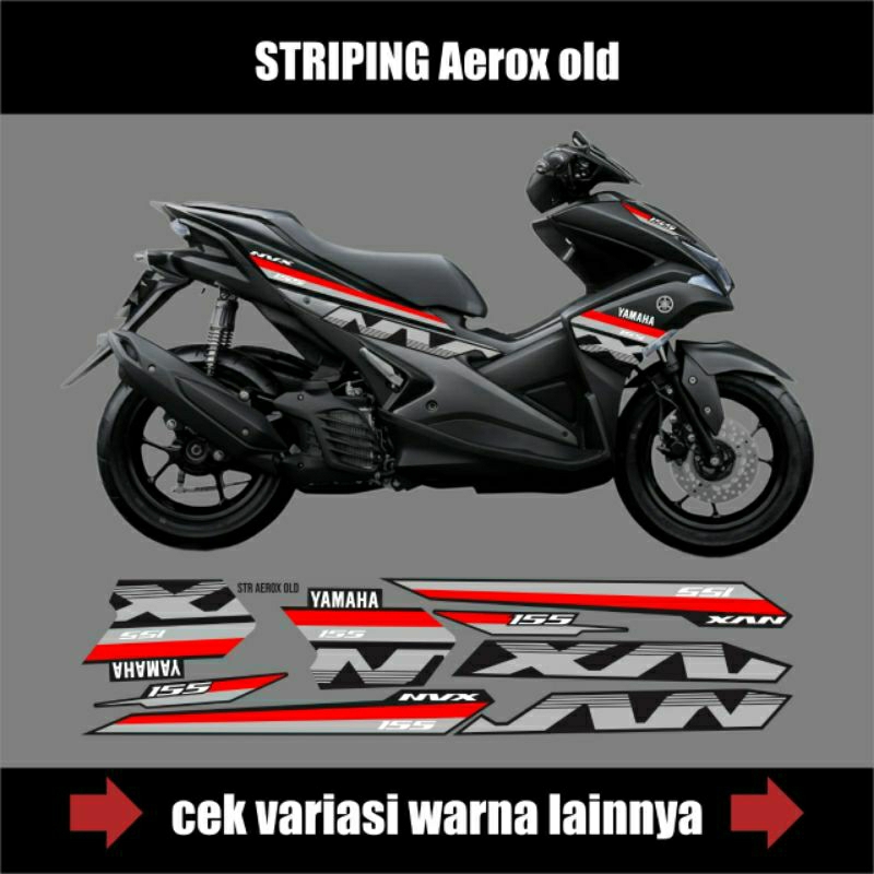 STRIPING AEROX 155 LAMA / NVX / STICKER LIST GRAFIS NVX / STIKER LIS BODY MOTOR YAMAHA AEROX 155 OLD