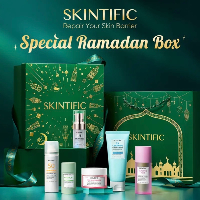 SKINTIFIC SPECIAL RAMADHAN HAMPERS SET PAKET GLOWING SET & ACNE SET