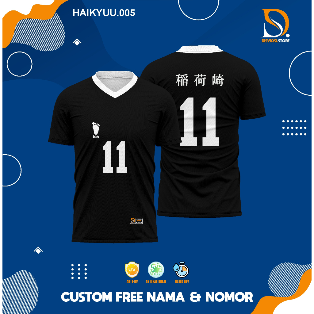 JERSEY VOLLY ANIME HAIKYUU INARIZAKI BISA CUSTOM NAMA/NOMOR
