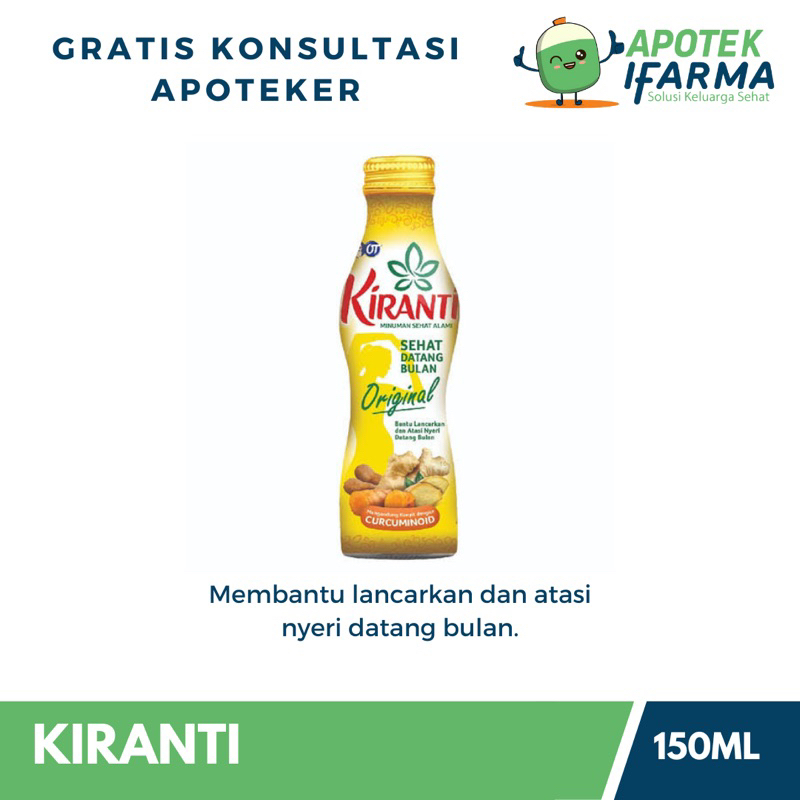 KIRANTI Original Kunyit Jamu Nyeri Lancar Datang Bulan Menstruasi Minuman Sehat Alami