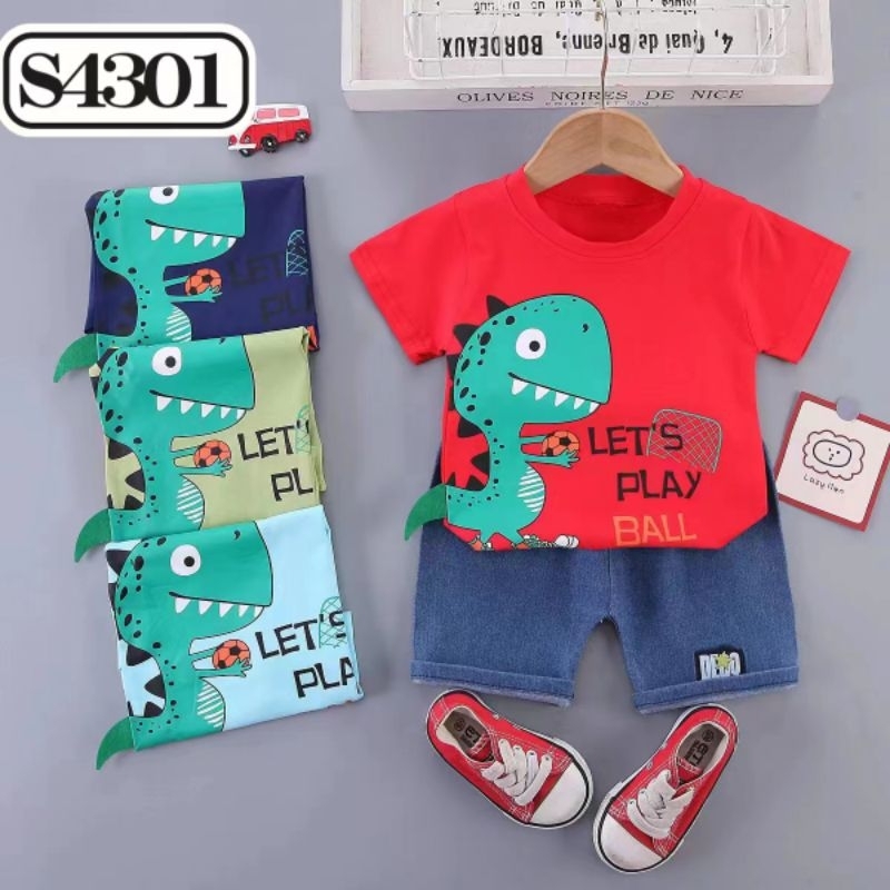 

set jins kaos import anak