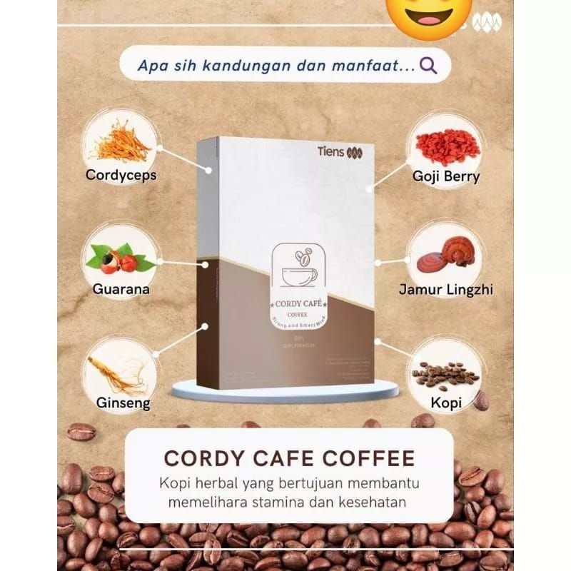 

Tianshi CordyCafe Coffee Kopi Kuat Sehat Nikmat 100% Kopi Cordyceps Tiens Premium Original BPOM