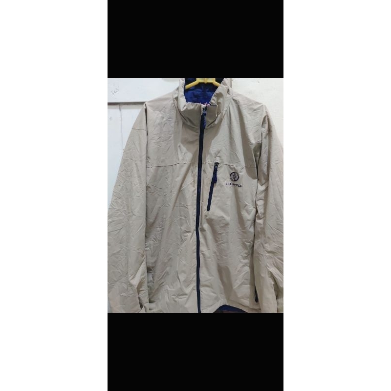 BEANPOLE HOODIE JACKET bordir, warna coklat, size L-XL, no minus, harga 135rb