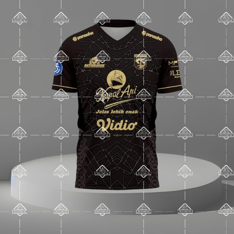 JERSEY PERSEBAYA 3RD BLACK GOLD FREE CUSTOM NAMA & NOPUNG