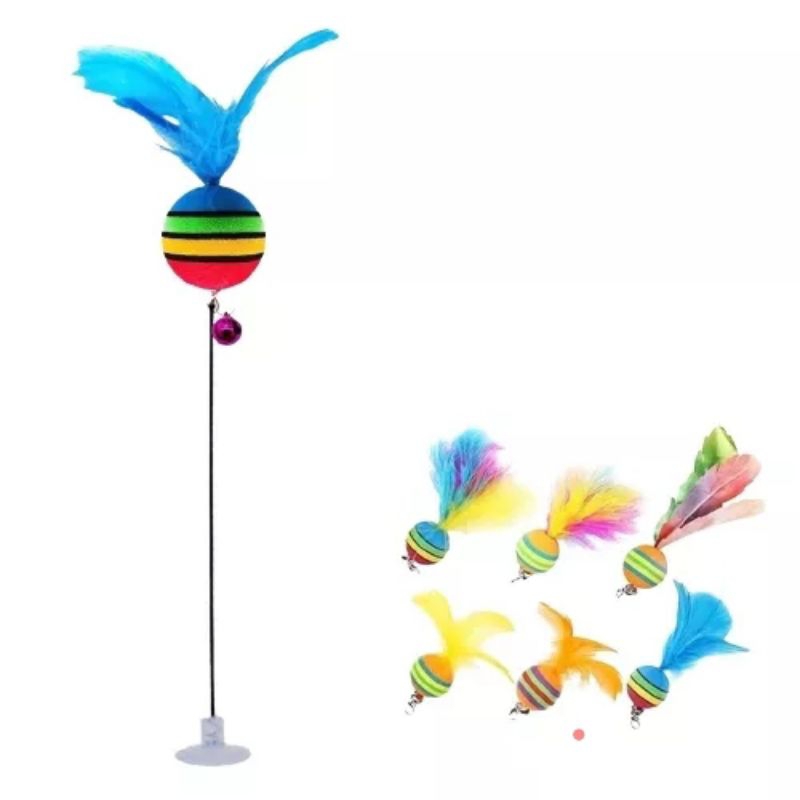 mainan kucing tempel / mainan kucing tikus / mainan kucing bulu